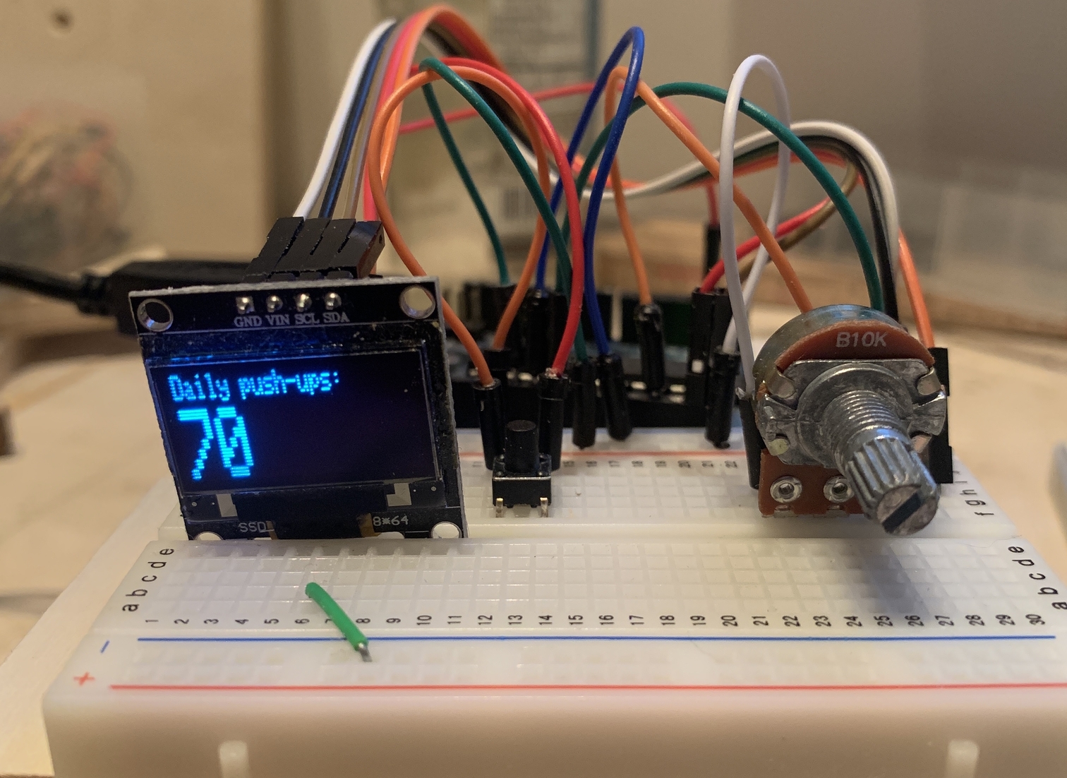 View of breadboard